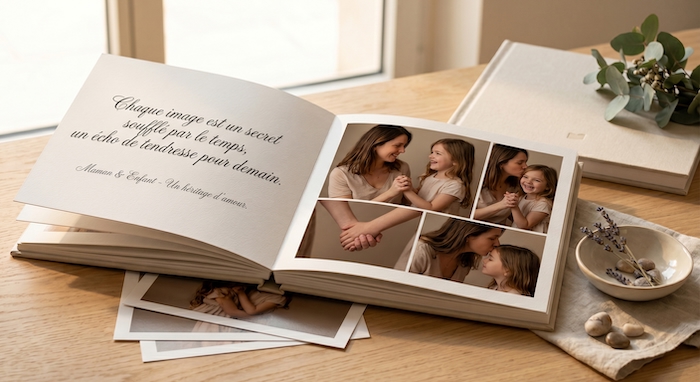 Livre photo & coffret lin –