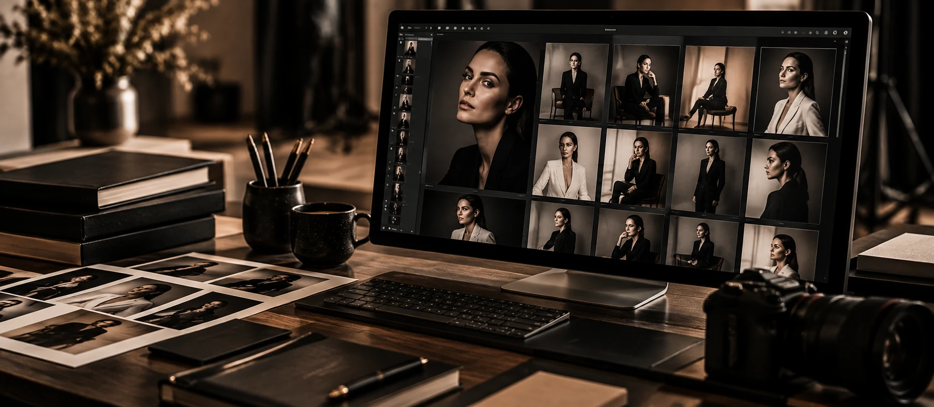 Sélection d'une collection de portraits professionnels Leadership