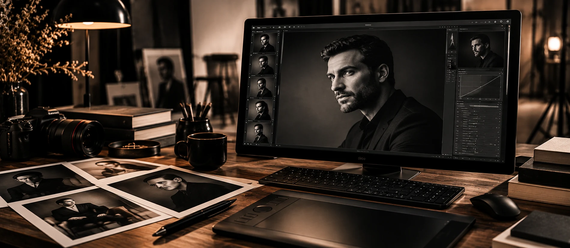 Retouche professionnelle d'un portrait Leadership à Lyon
